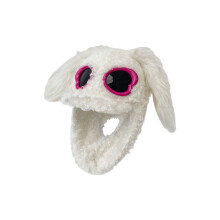 Kaninchenohren-Plüsch-Trapper-Mütze mit-weißes Leifeng-Rosa