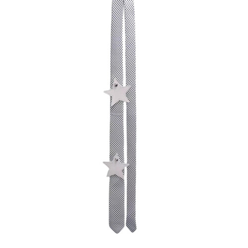Écharpe élégante en polyester avec motif léopard et-Argent