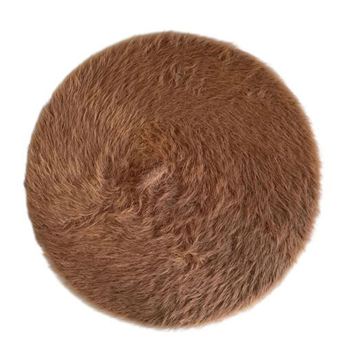 Béret en fourrure de lapin de Style coréen,-Couleur camel