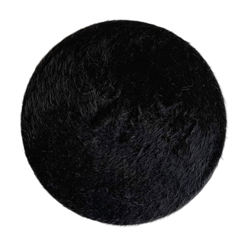 Béret en fourrure de lapin de Style coréen, chapeau de-Noir