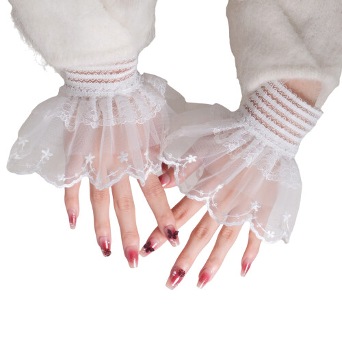 Couvre-mains transparents pour ongles, accessoires de-Blanc