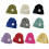 Bonnet tricoté en coton et lin mélangés pour-Macarons Verts 2