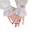Manches de bras en dentelle multi-usage avec perles,-Blanc 1