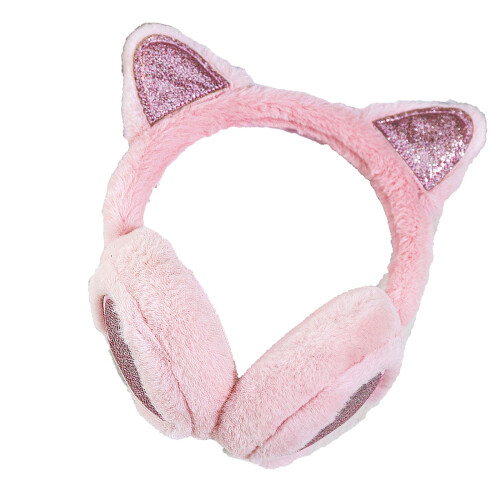 Cache-oreilles thermiques doux pliables, accessoires pour-rose