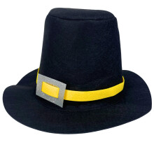 Chapeau de pèlerins en laine, facile-Ceinture jaune noire