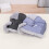 Adjustable Winter Trapper Hat Soft Faux Rabbit-light blue OS 6