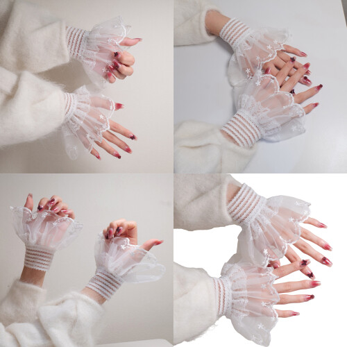 Couvre-mains transparents pour ongles, accessoires de-Blanc 1