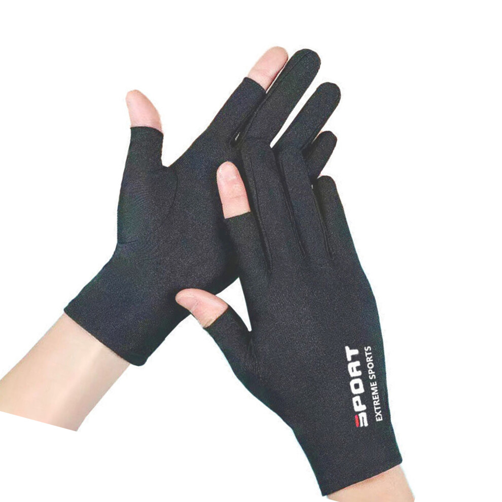 Light/Gray Breathable Fingerless Gloves For Driving Cycling Sun