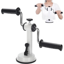 Handcranked rehabilitation trainer, adjustable resistance, suction cup design, relieves shoulder pain