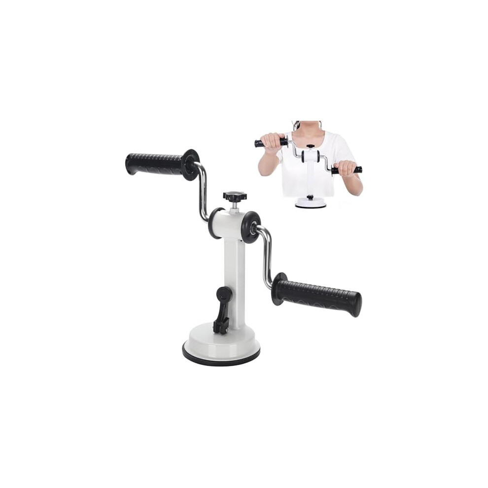 Handcranked rehabilitation trainer, adjustable resistance, suction cup design, relieves shoulder pain