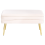 Beliani Upholstered Storage Bench DURHAM Velvet Off-White 5