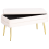 Beliani Upholstered Storage Bench DURHAM Velvet Off-White 6