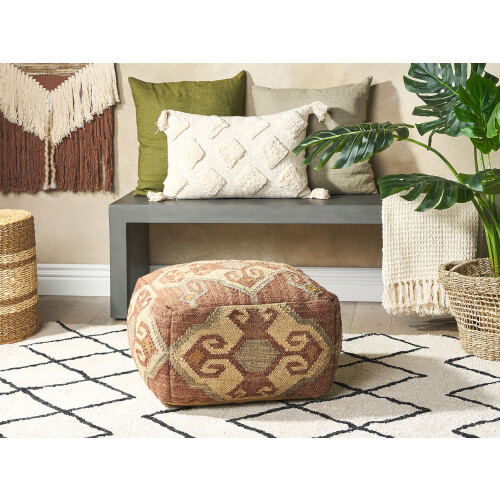 Beliani Pouffe URPAD Jute Multicolour 1