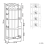 Beliani Shelving Unit PADUA 61 cm 156 cm Metal White 3