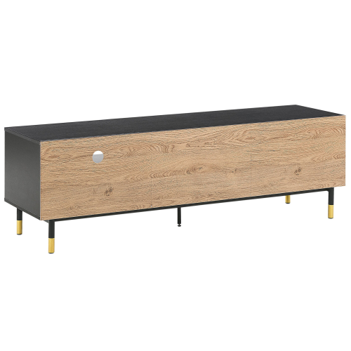 Beliani TV Stand ABILEN Brown/Black 2