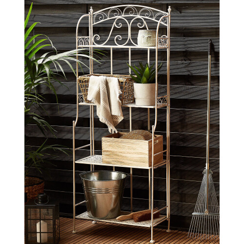 Beliani Shelving Unit PADUA 61 cm 156 cm Metal White 1