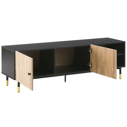 Beliani TV Stand ABILEN Brown/Black 1