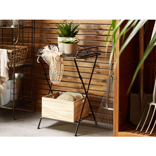Beliani Side Table ANCUD Metal Black 1