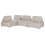 Beliani Modular Corner Sofa 4 Seater TIBRO Right Hand Light Beige Fabric 4