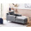 Beliani Chaise Longue GUERET Velvet Grey 2