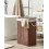 Beliani Laundry Basket KOMARI Bamboo Dark Brown 72 L 2