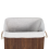 Beliani Laundry Basket KOMARI Bamboo Dark Brown 72 L 6