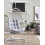 Beliani Hanging Chair with Stand SESIA PE Rattan Light Grey 2