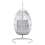 Beliani Hanging Chair with Stand SESIA PE Rattan Light Grey 4