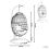 Beliani Hanging Chair with Stand SESIA PE Rattan Light Grey 3