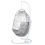 Beliani Hanging Chair with Stand SESIA PE Rattan Light Grey 5