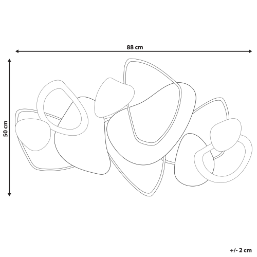Beliani Wall Decor COBALT 50 cm Metal Brown 2