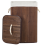 Beliani Laundry Basket KOMARI Bamboo Dark Brown 72 L 5