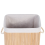 Beliani Laundry Basket KOMARI Bamboo Light Brown 72 L 6