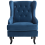 Beliani Wingback Chair ALTA Velvet Dark Blue 4