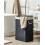 Beliani Laundry Basket KOMARI Bamboo Black 72 L 2