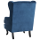 Beliani Wingback Chair ALTA Velvet Dark Blue 10