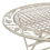 Beliani Bistro Table BIVIO 90 cm 90 cm Metal Off-White 8