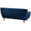 Beliani Sofa 3 Seater BODO Velvet Navy Blue 5