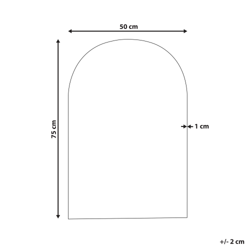 Beliani Wall Mirror ANNECY 50 cm 75 cm Silver 2