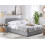 Beliani Ottoman Bed DREUX Fabric Light Grey 140 x 200 cm (EU Double) 6