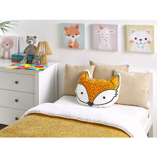 Beliani Throw Cushion VADODARA 50 x 40 cm Cotton Fox Orange 1