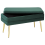Beliani Upholstered Storage Bench DURHAM Velvet Dark Green 4