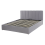 Beliani Ottoman Bed DREUX Fabric Light Grey 140 x 200 cm (EU Double) 3