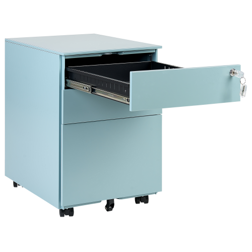 Beliani Storage Unit CAMI Metal Light Blue 1