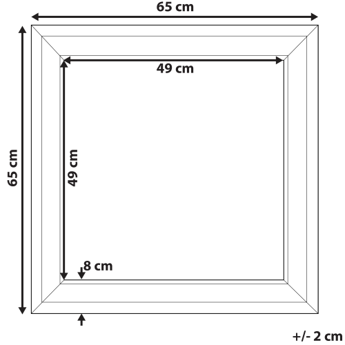 Beliani Wall Mirror CAVAN 65 cm 65 cm Metal Silver 2