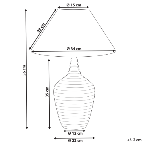 Beliani Table Lamp CELESTE Ceramic Beige 2