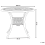 Beliani Bistro Table ANCONA 90 cm 90 cm Metal Off-White 3