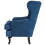Beliani Wingback Chair ALTA Velvet Dark Blue 5