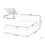 Beliani Ottoman Bed DREUX Fabric Light Grey 140 x 200 cm (EU Double) 5