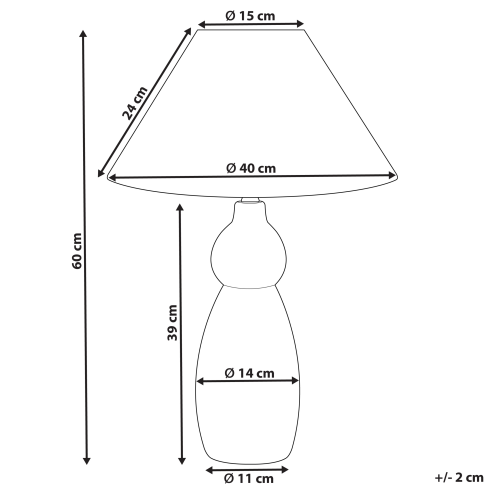 Beliani Table Lamp MATINA Ceramic White 2